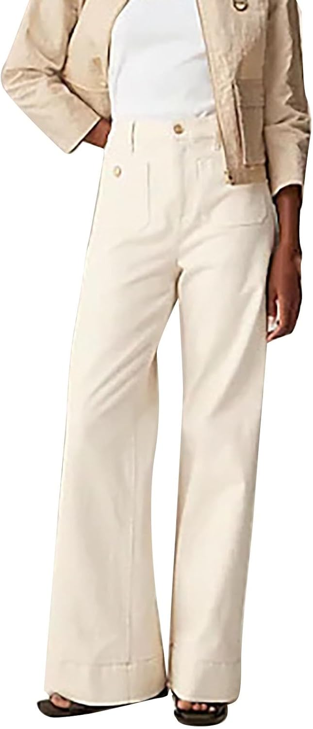 Oprah’s Favourite Denims Pants,Tummy Regulate Sailor Broad Leg Trouser,Chiccurva Denims,Prime Waisted Cropped Denim Pants