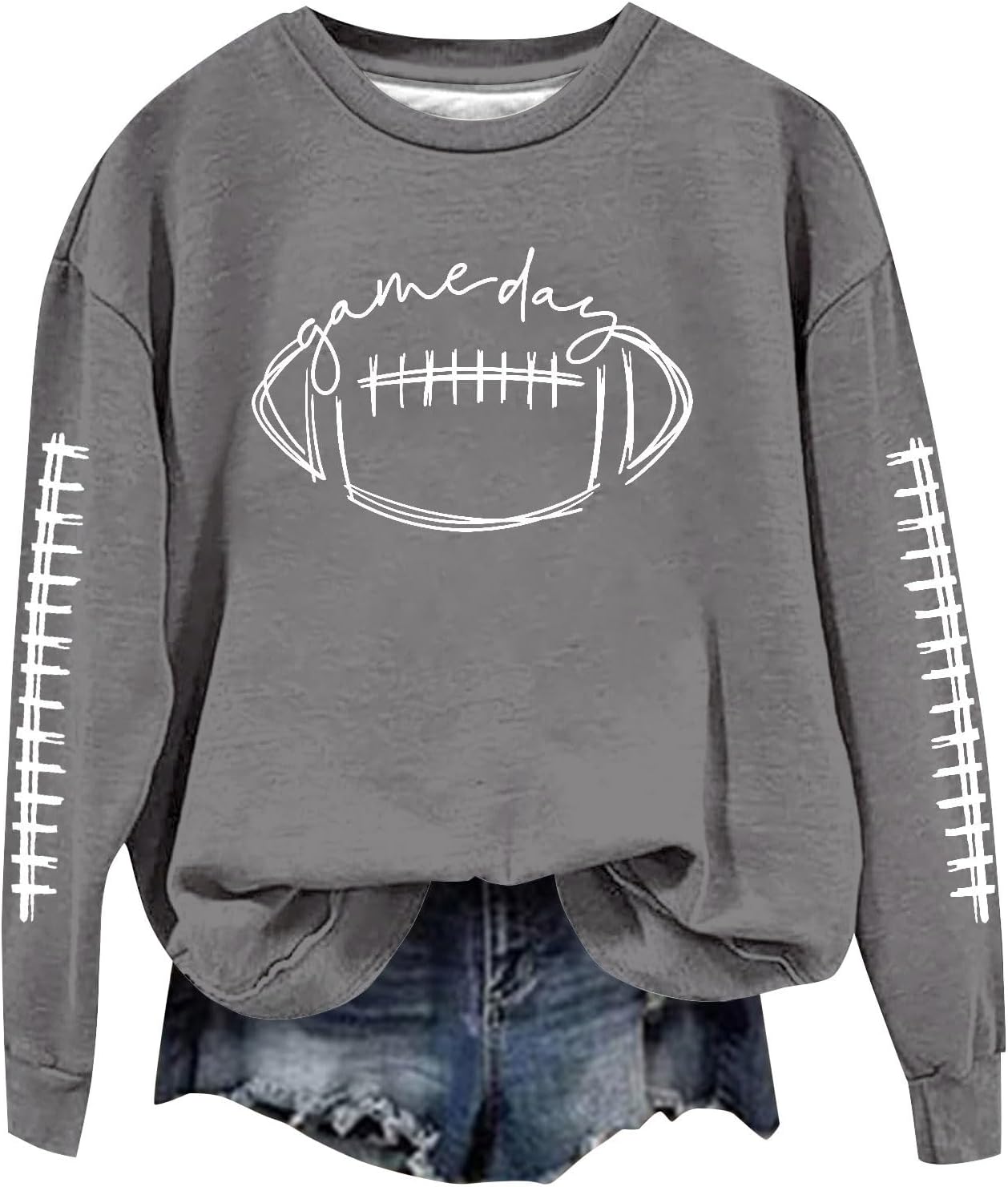 Womens Soccer Sweatshirt,2024 Fall Sweatshirts Pullover CrewNeck Sweatshirts Soccer Realistic to life Plus Dimension Sweatshirts