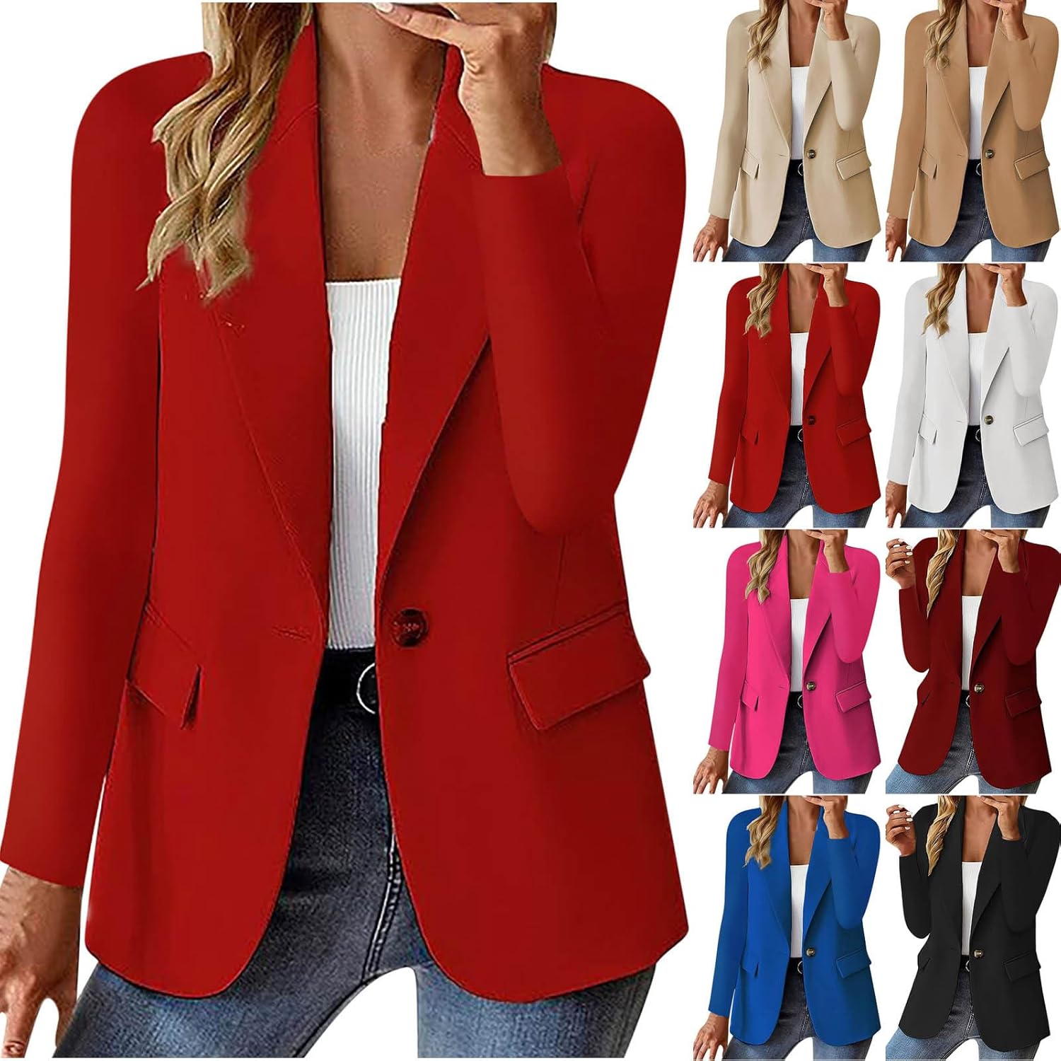 Blazers for Ladies Trade Fickle Jackets Lengthy Sleeve Perceivable Entrance Cardigan Paintings Go well with 2024 Fashionable Blazer with Wallet