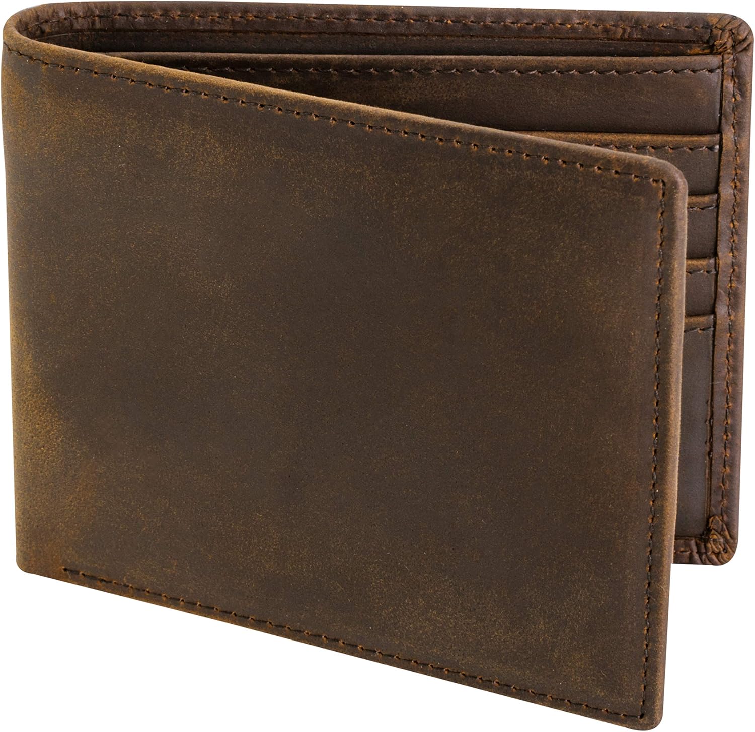 STAY FINE Manage Grain Leather-based Pockets for Males | RFID Blockading | Bifold, Excess Capability with 2 ID Home windows | Extremely Robust Sewing | Thin Billfold with 8 Card Slots | Reward for Him